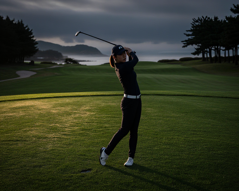Cinematic Golf Course at Twilight
