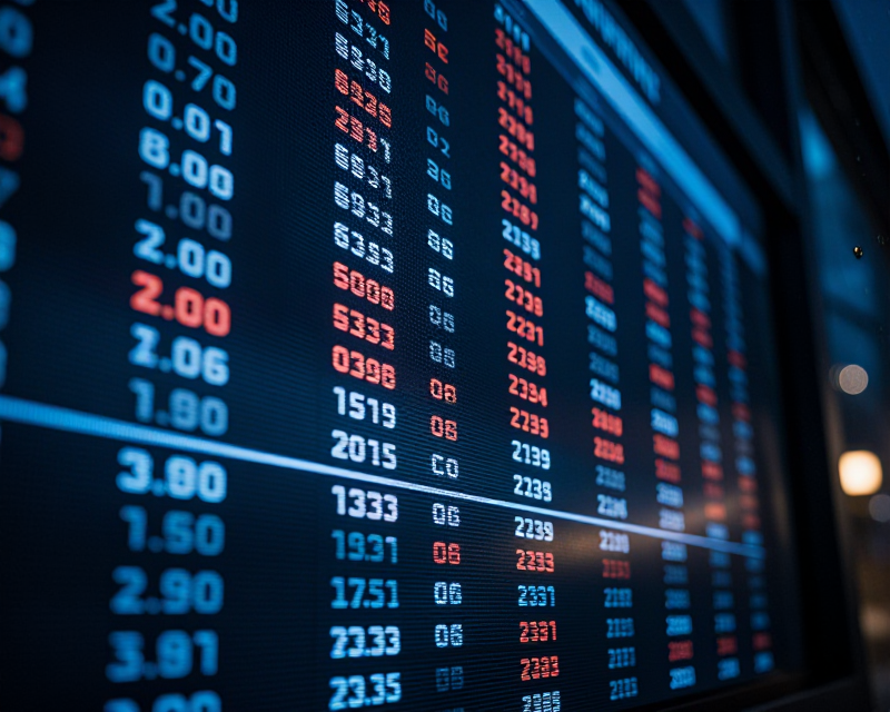 Stock Market Ticker in Seoul