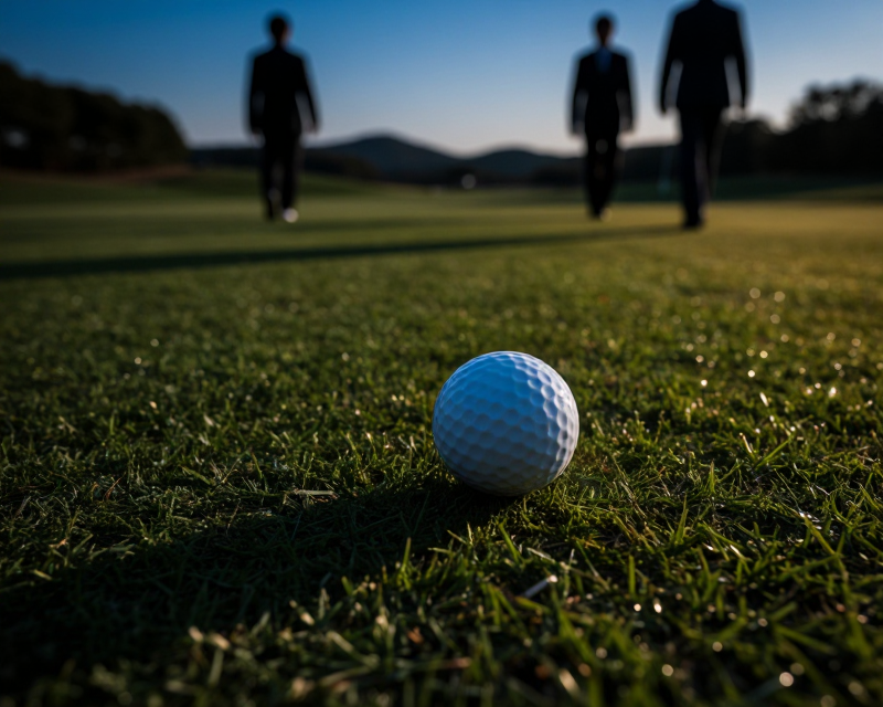 Atmospheric Golf Course at Twilight