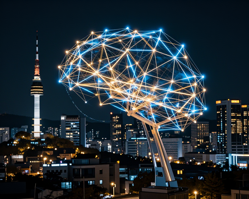 Futuristic AI Seoul