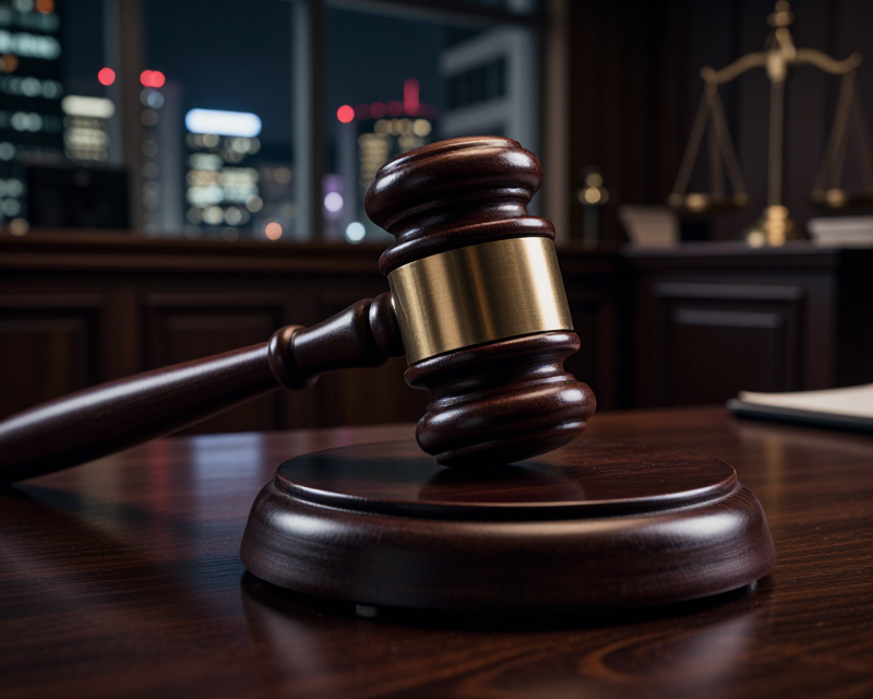 Cinematic Courtroom Tension