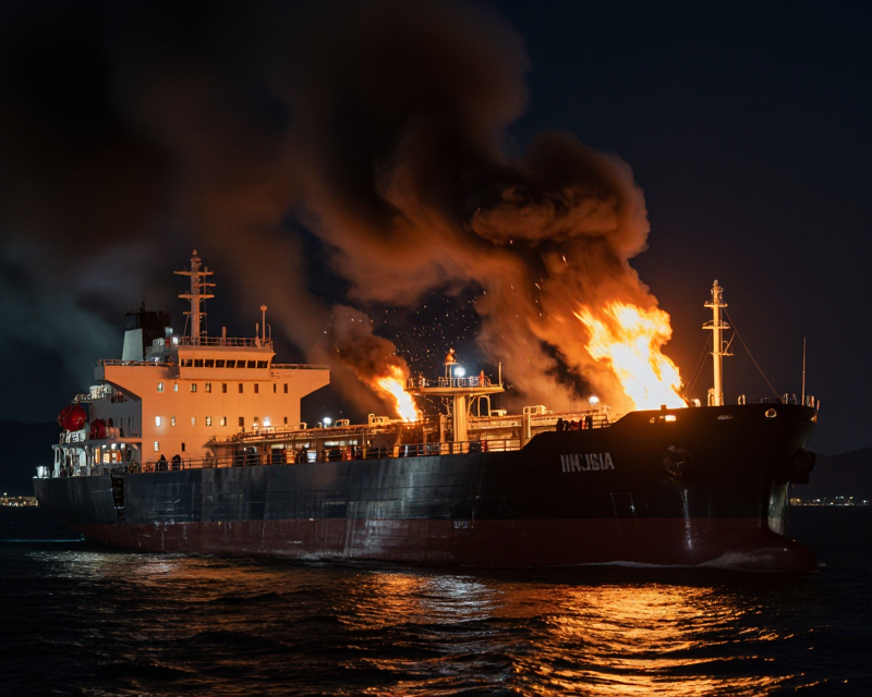 Incheon Tanker Fire Scene